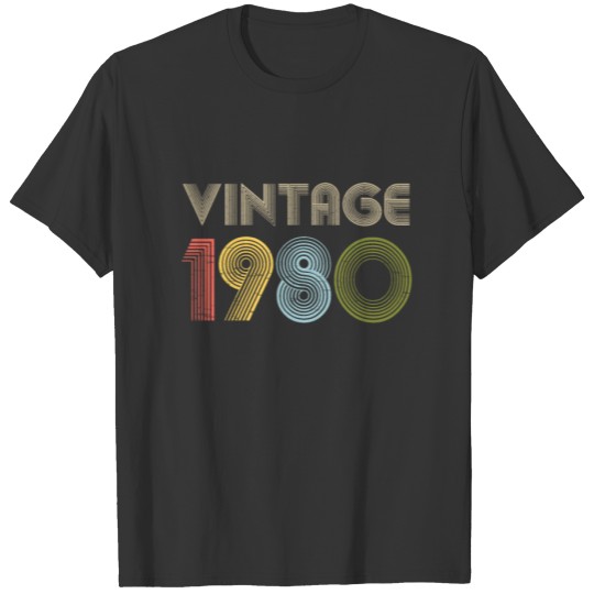 42th Birthday Shirt Born In 1980 Gift Tee T-shirt