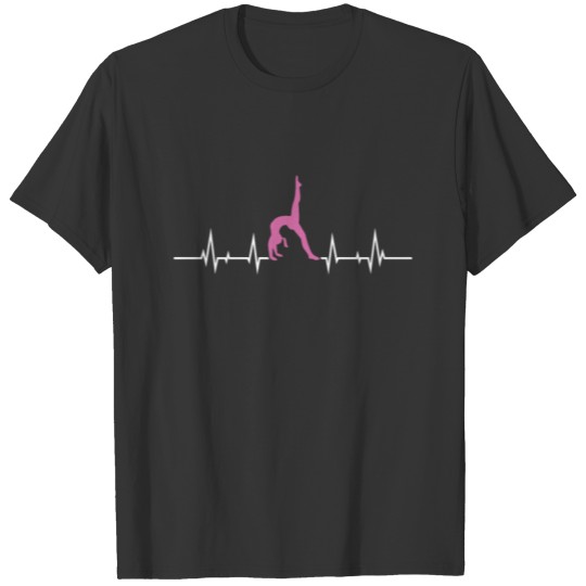 Gymnast Heartbeat Cool Gymnast Athletic Sports T Shirts
