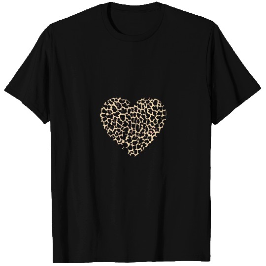 Animal print heart T Shirts