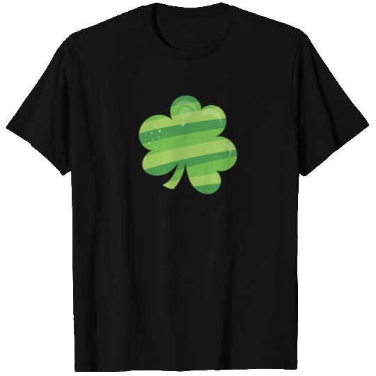 Kids St Patricks Day Striped Shamrock T Shirts