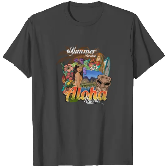 Aloha Hawaii Summer Paradise T Shirts