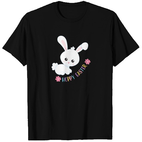 Kids Easter Hoppy Easter Bunny White Bunny T Shirts
