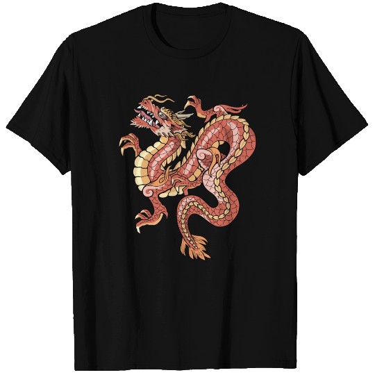 big red chinese dragon T Shirts