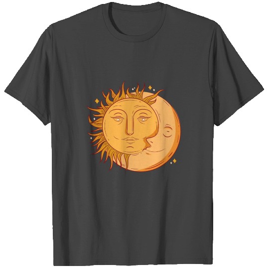 Sun and moon unite together T Shirts
