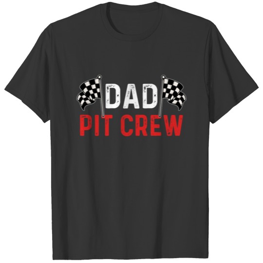 Car Racing Checkered Flag Dad T Shirts
