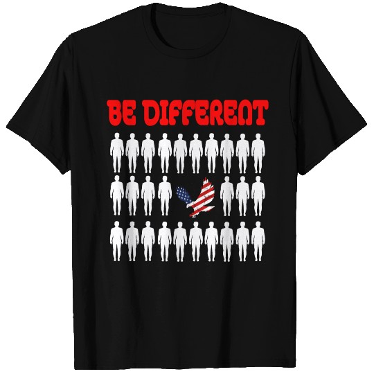 Be different american flag freedom eagle T Shirts