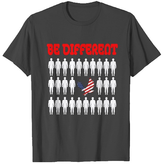 Be different american flag freedom eagle T Shirts