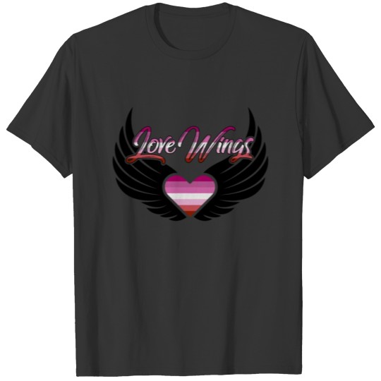 Love Wings LGBT Gay Pride Heart CSD Queer Lesbian T-shirt