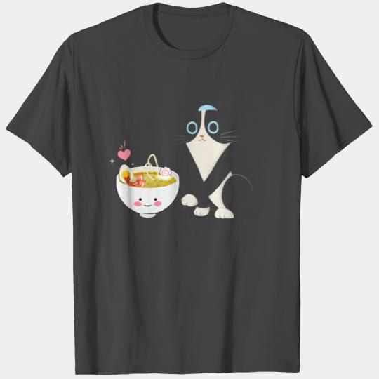 Send Noods Cute Cat Japanese Drwing T Shirts