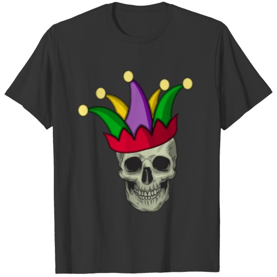Skull Mardi Gras Jester Joker Carnival Louisiana T Shirts