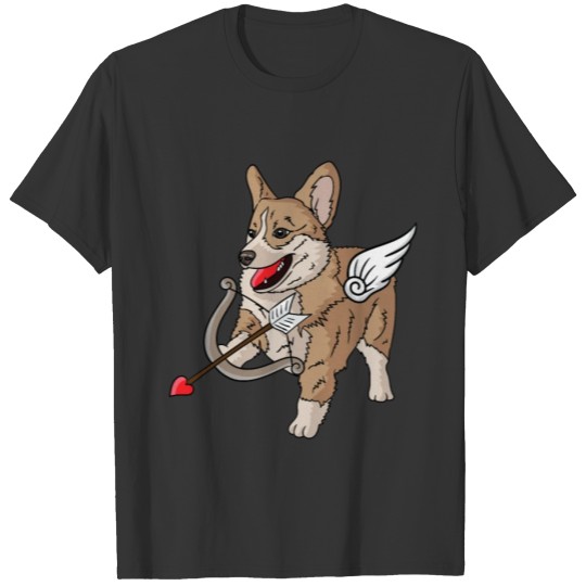 I Love Corgis Cupid Corgi Dog Lover Valentines Day T-shirt