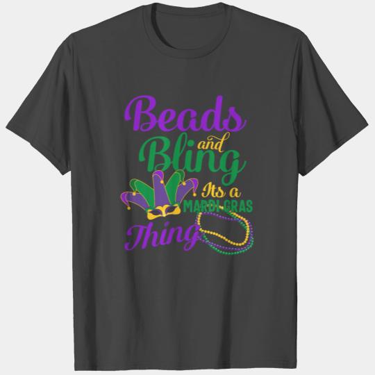 Beads and Bling It's a Mardi Gras Thing Nola New T Shirts