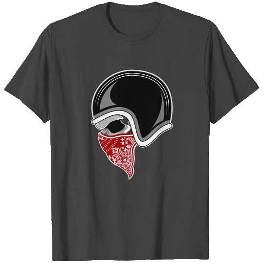 Motorrad totenkopf red bandana T Shirts