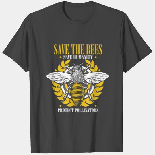 Save The Bees Protect Pollinators Nature Honey Bee T Shirts