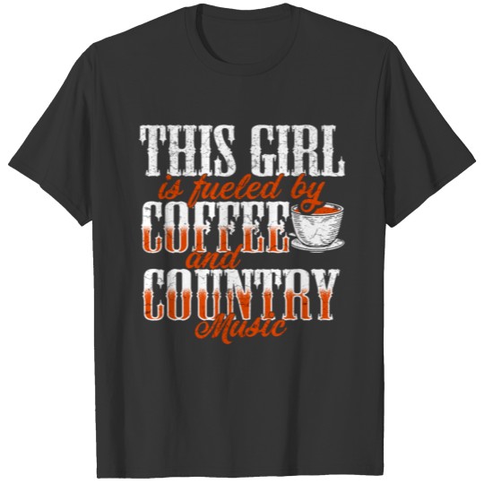 Country Music Linedance Western Girl Retro Guitar T Shirts