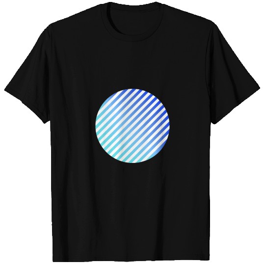 Light Blue White Circle T Shirts