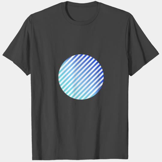 Light Blue White Circle T Shirts