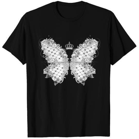 decorated butterfly with crown in baroque style T Shirts