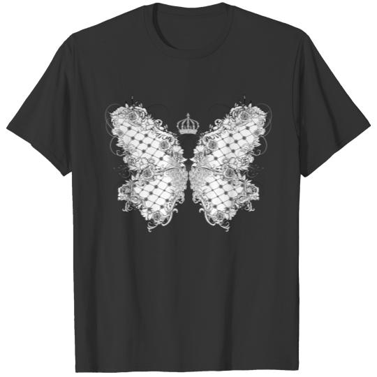 decorated butterfly with crown in baroque style T Shirts