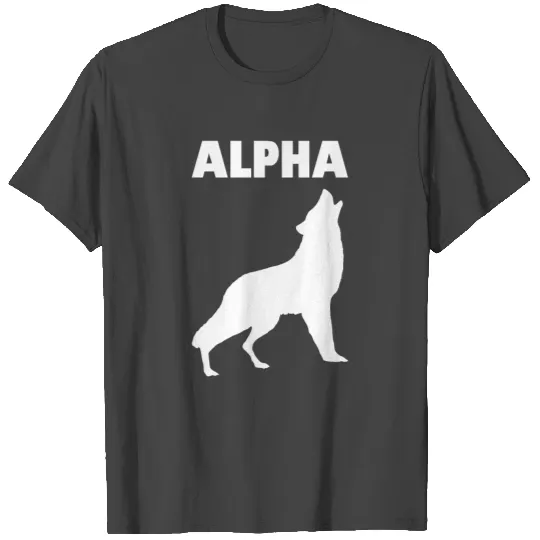 Alpha Wolf Design T Shirts