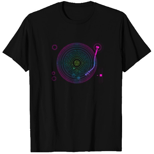 Space DJ Solar System Turntable Electronic Dance T Shirts