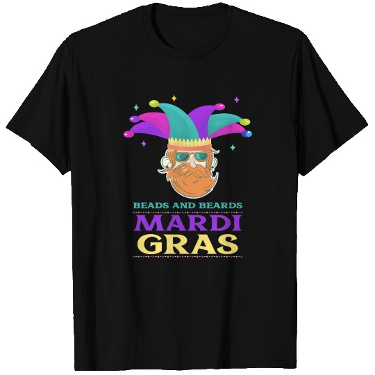 BEADS AND BEARDS - BEARD CELEBRATION MARDI GRAS T Shirts