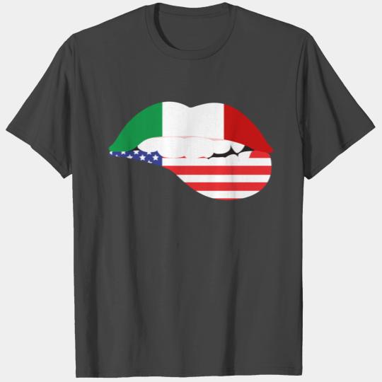 Italian American Sexy Lip Bite T Shirts