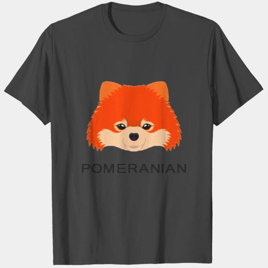 Illustration of pomeranian dog in flat style T Shirts