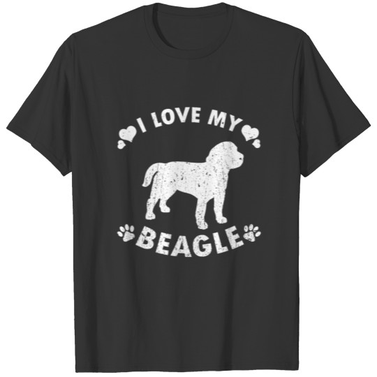 I Love My Beagle Puppy Dog Owner Gift Idea T-shirt