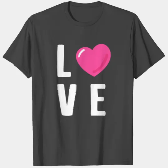 Valentine's Day Love Heart Couple Crush Gift Date T Shirts