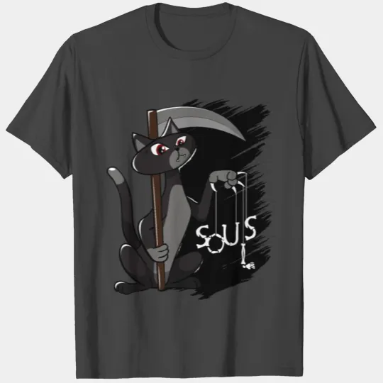 Cat Souls evil dead funny T Shirts