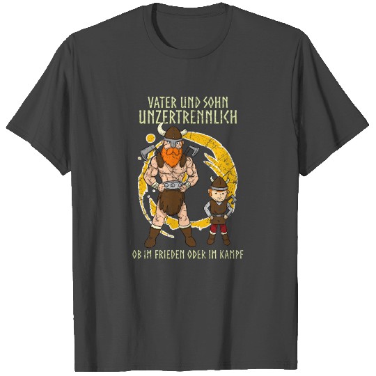 Father And Son Viking Papa Father's Day T Shirts