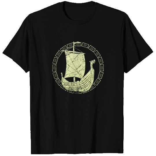 Viking ship Valhalla T Shirts