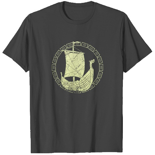Viking ship Valhalla T Shirts