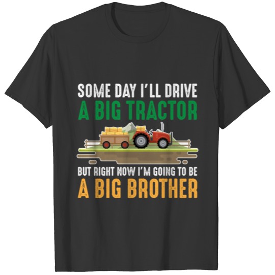 Toddler Big Brother Graphic Tractor Sibling Son T Shirts