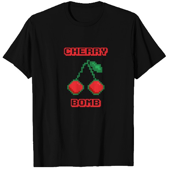 Cherry Bomb Vintage Console Retro 80s 90s Pixel T Shirts