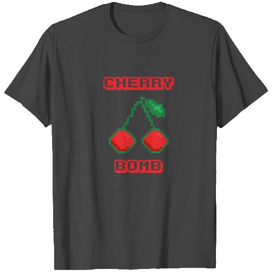 Cherry Bomb Vintage Console Retro 80s 90s Pixel T Shirts