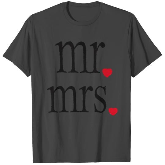 mr mrs mister miss man woman female male couple T Shirts