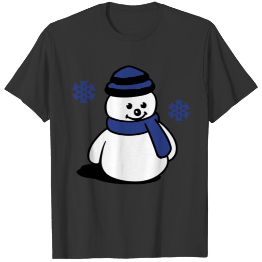 winter snowman snowflakes T-shirt