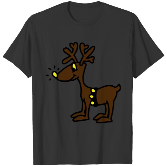 christmas deer smiling T-shirt