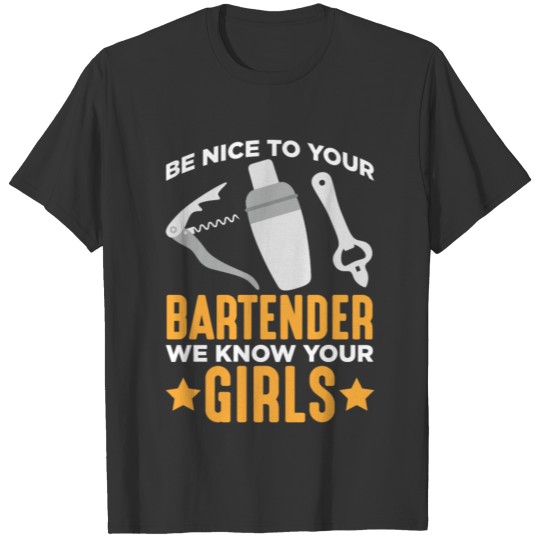 Funny Bartender Cocktail Mixer Alcohol Party T Shirts