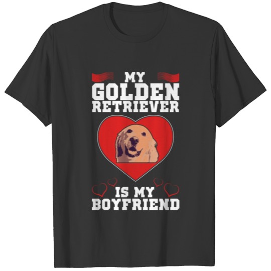 Golden Retriever Valentine Dog Valentines Day T-shirt