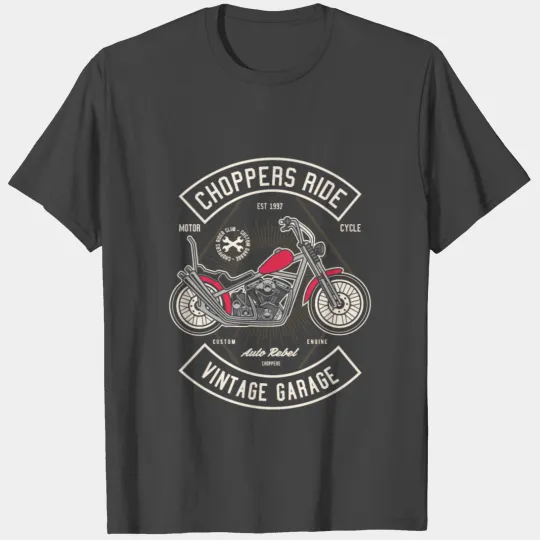 Chopper Ride vintage garage biker bike gift retro T Shirts