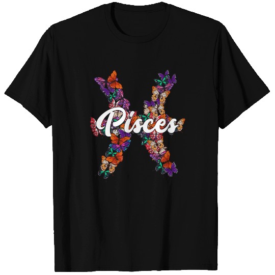 Pisces Butterfly Zodiac T Shirts