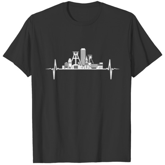 Bochum heartbeat gift Bochum skyline T-shirt