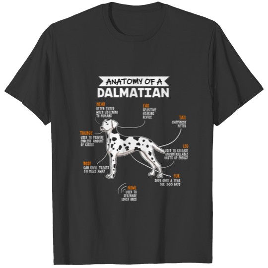 Anatomy Of A Dalmatian Funny Dog Owner Gift T-shirt