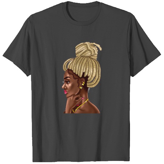 Black queen with locks T Shirts