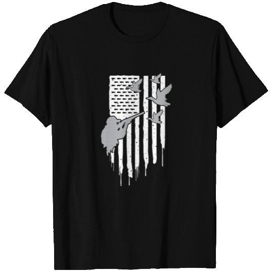 American Flag Duck Hunting T Shirts