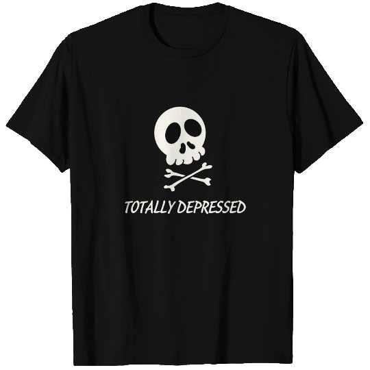 Totally Depressed Rockabilly Skull T Shirts