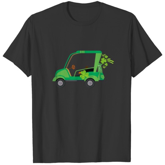 Golf Player Golf Cart Happy St Patricks Day T-shirt